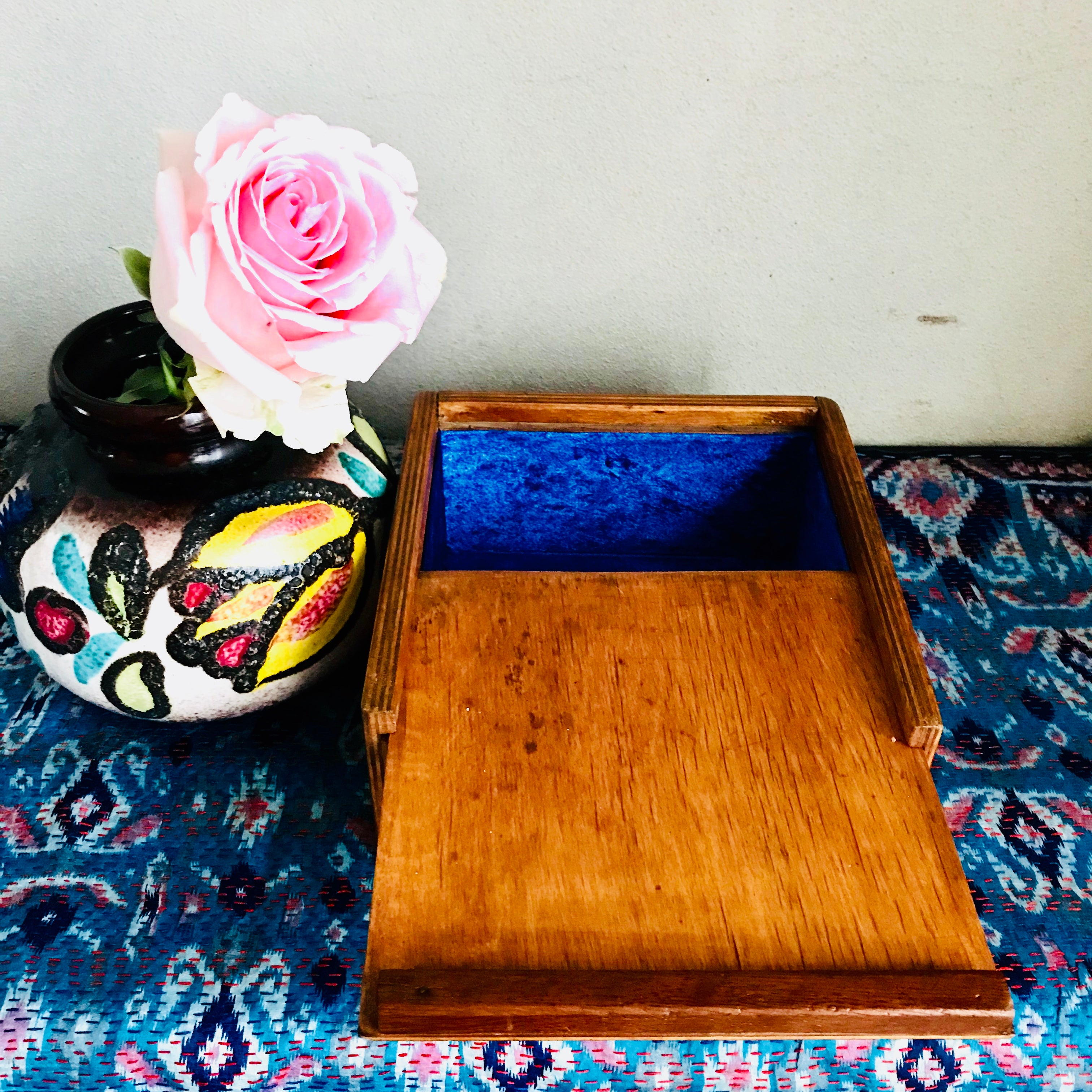 Vintage Wooden Box with sliding lid