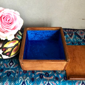 Vintage Wooden Box with sliding lid