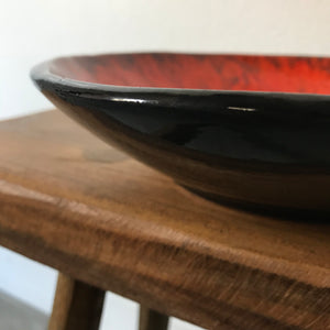 1970s West German Small Orange Decorative Plate