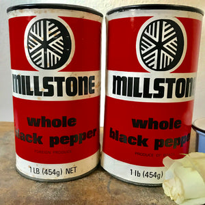 Pair of Vintage Black Pepper Tins