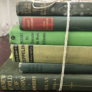 Vintage Book Bundle in Green Tones