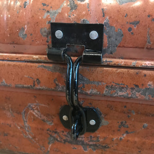 Large Metal Indian Vintage Trunk (Orange)