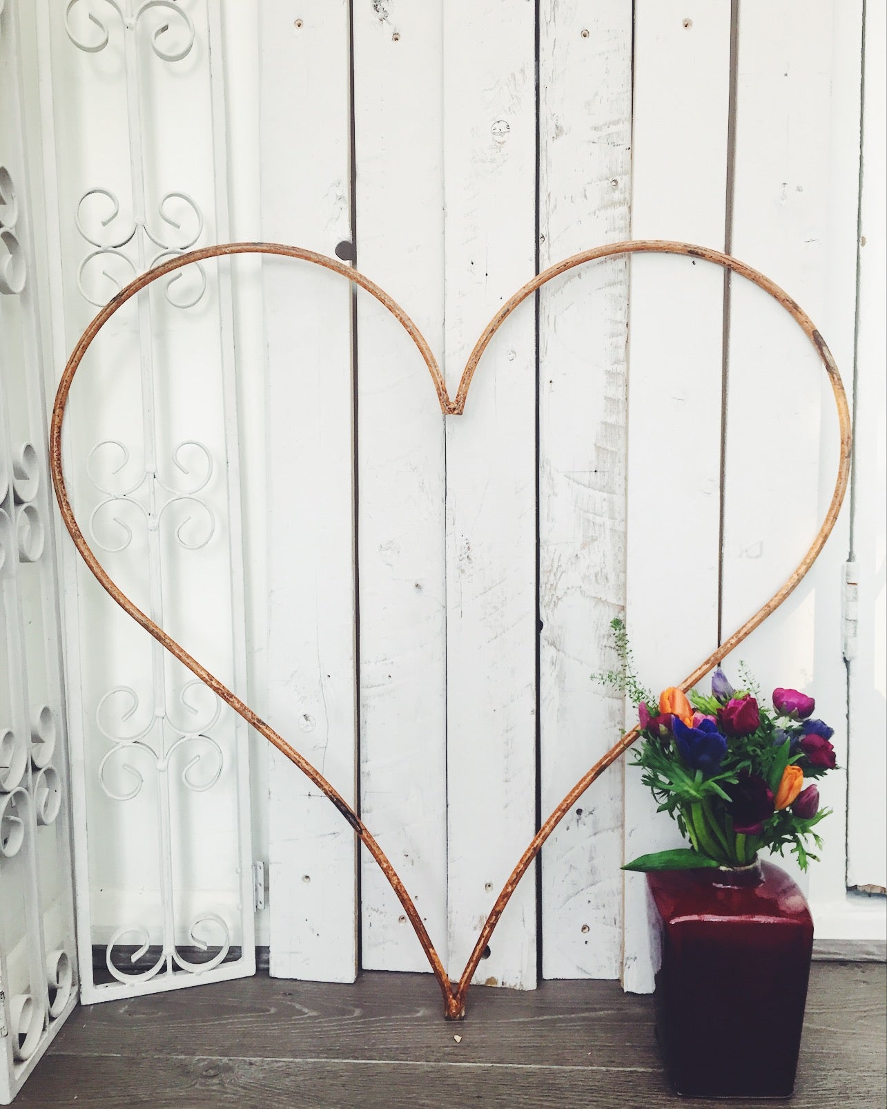 Large Reclaimed Iron Heart