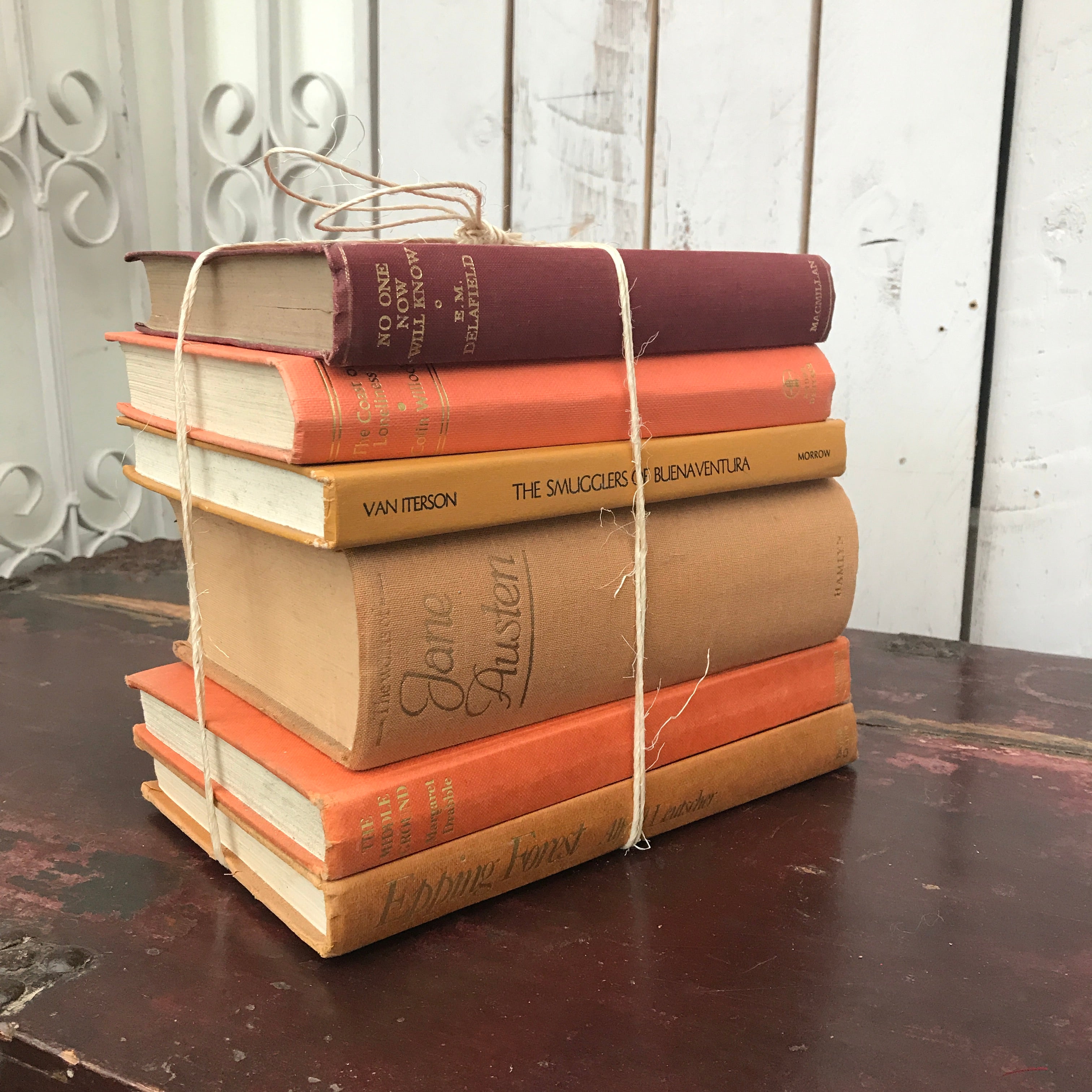 Vintage Book Bundle in Orange Tones