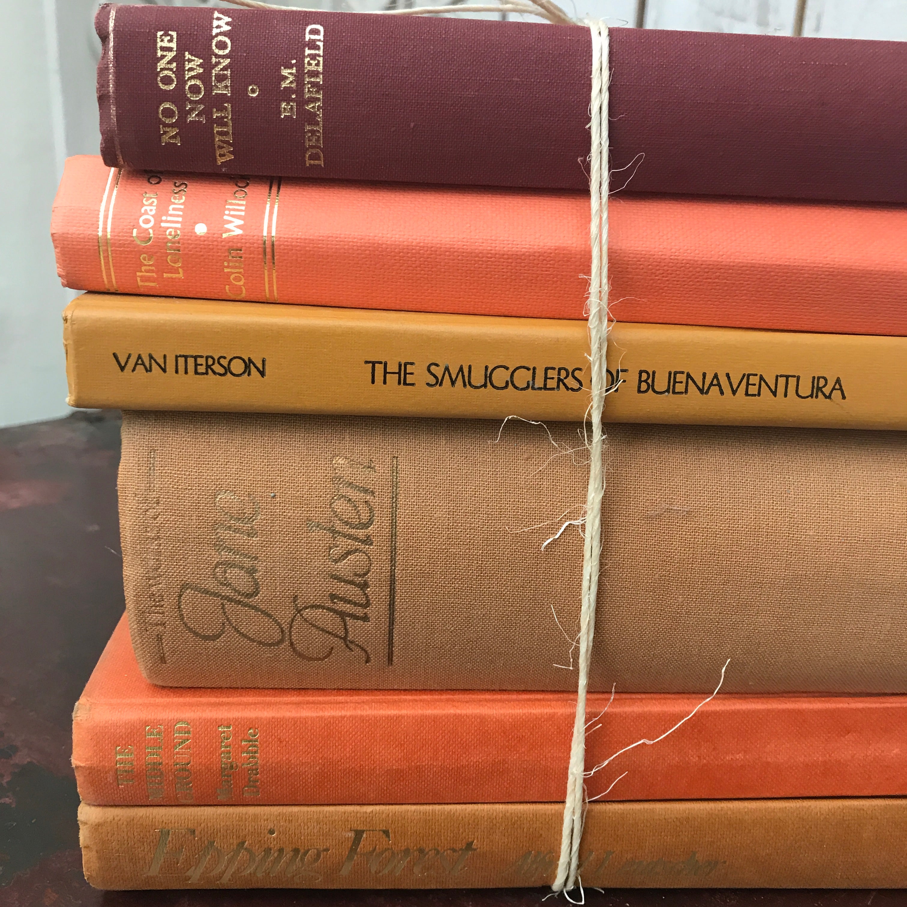 Vintage Book Bundle in Orange Tones