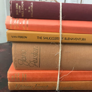 Vintage Book Bundle in Orange Tones