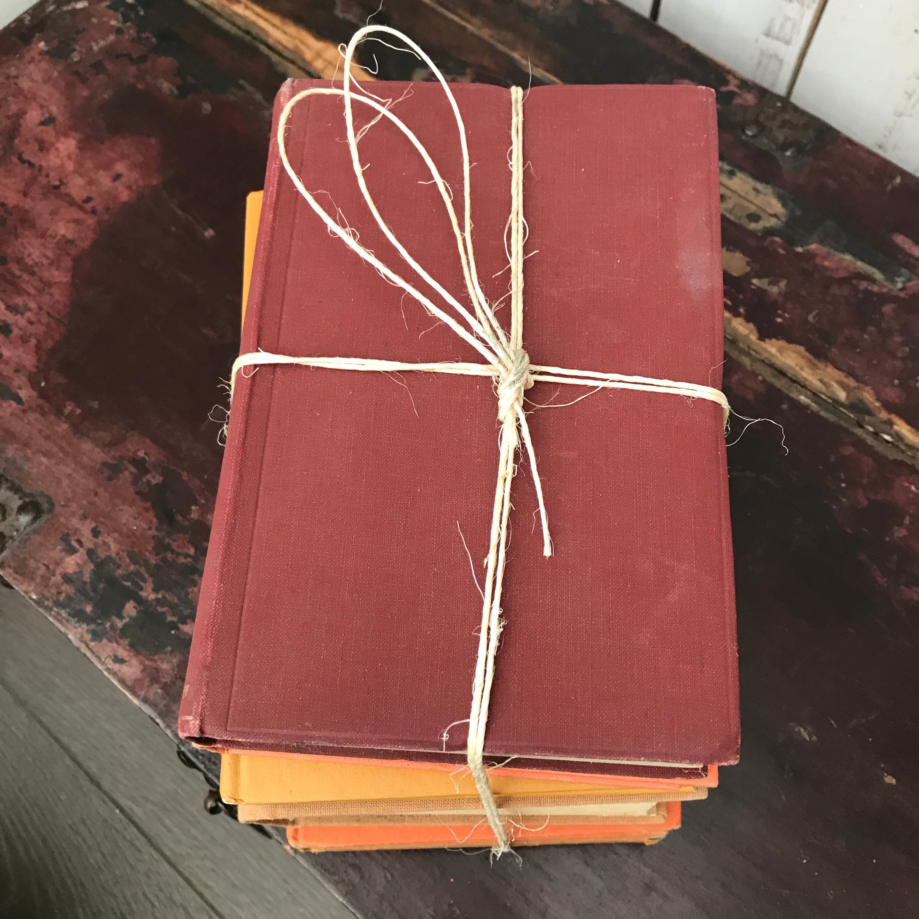 Vintage Book Bundle in Orange Tones