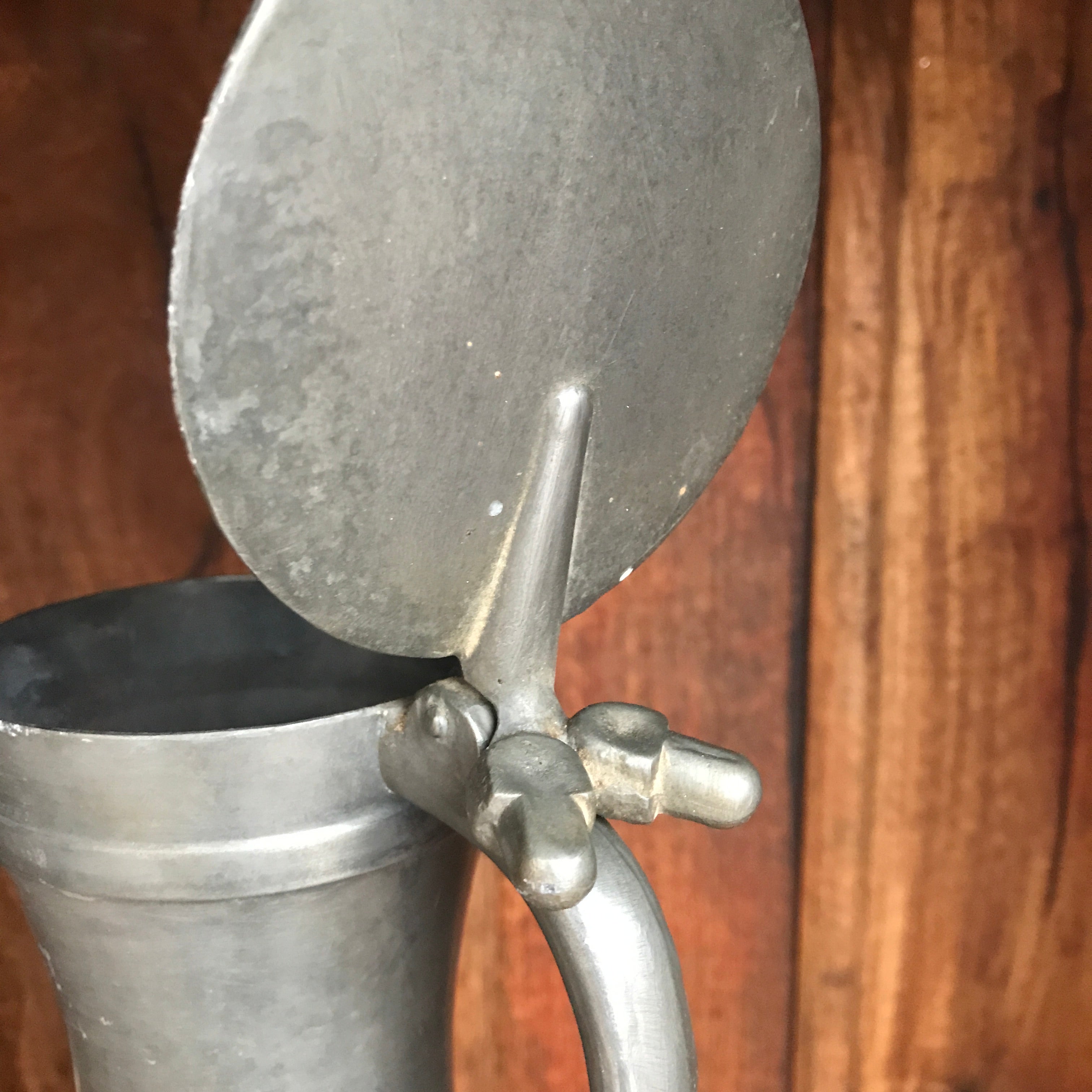 Large French Vintage Pewter Pitcher