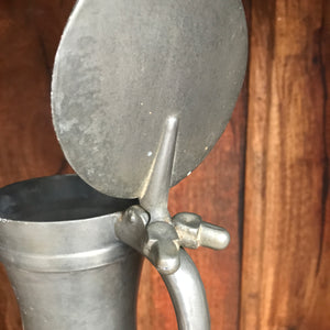 Large French Vintage Pewter Pitcher