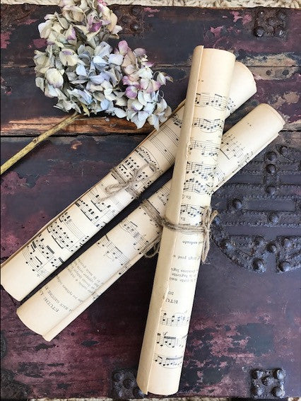 Vintage French Music Sheets Trio