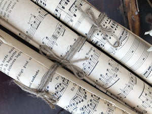 Vintage French Music Sheets Trio