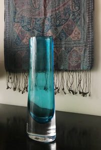1950s Turquoise-Coloured Glass Vase