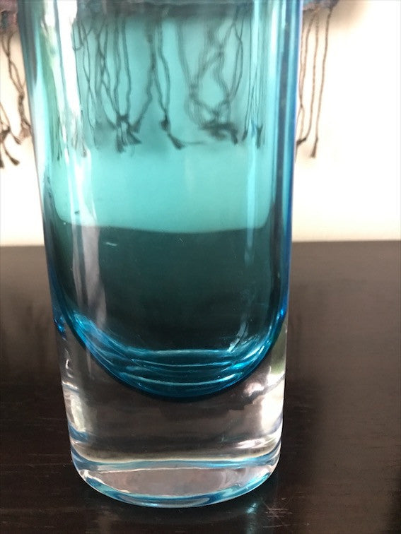 1950s Turquoise-Coloured Glass Vase