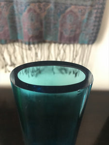 1950s Turquoise-Coloured Glass Vase