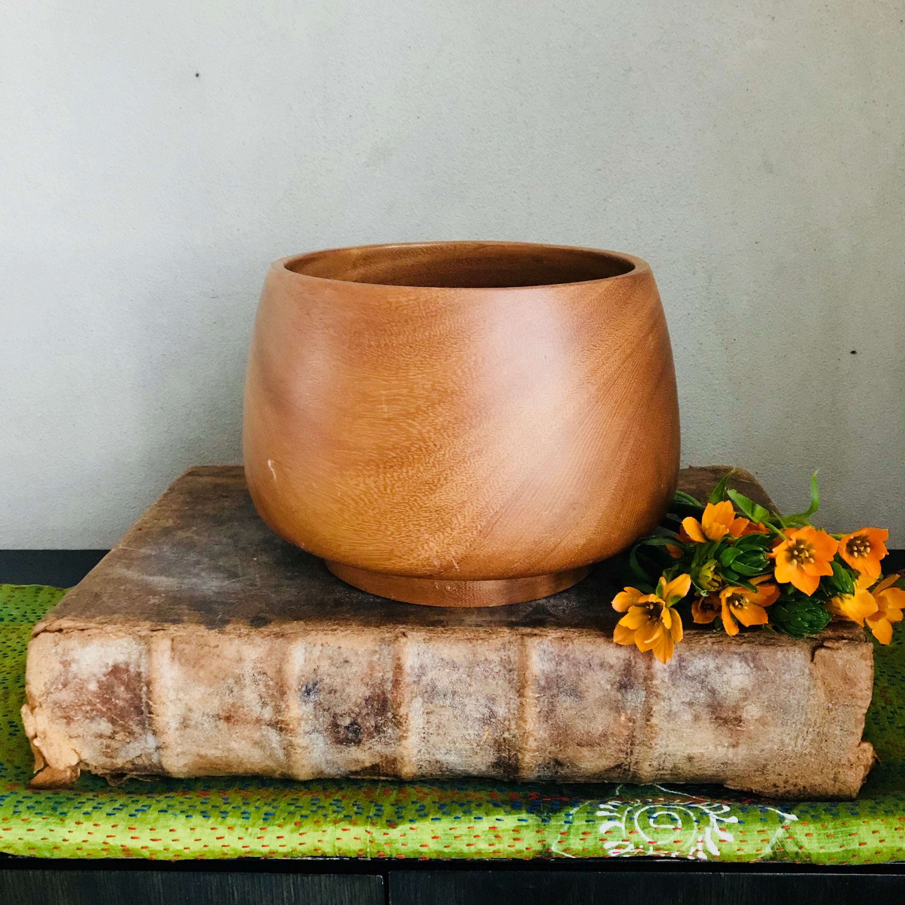 Vintage Wooden Salad Bowl