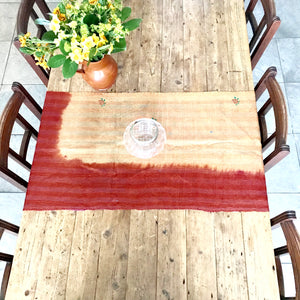 Antique Silk Sari Table Runner/Throw  (double-sided)