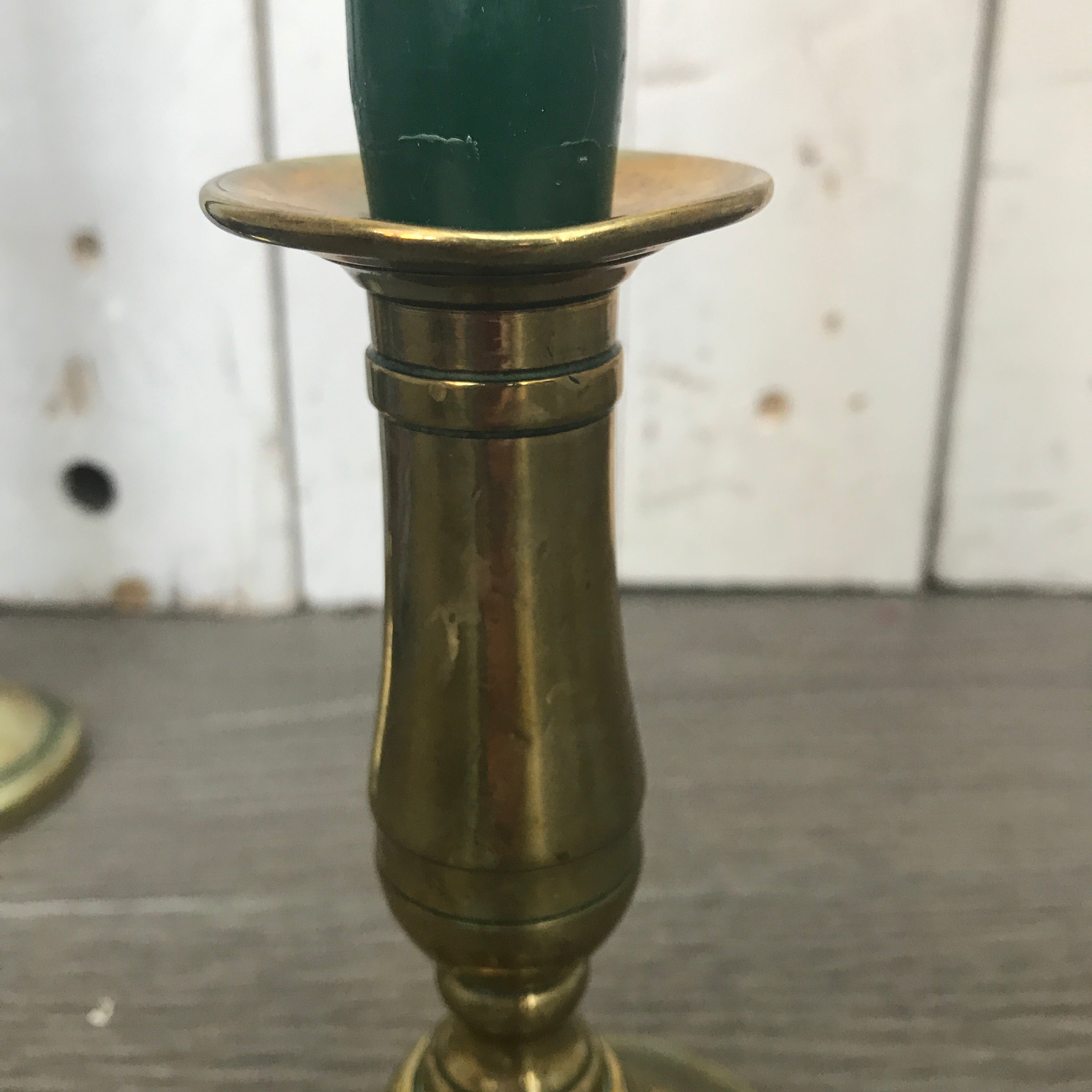 Small Vintage Brass Candlesticks