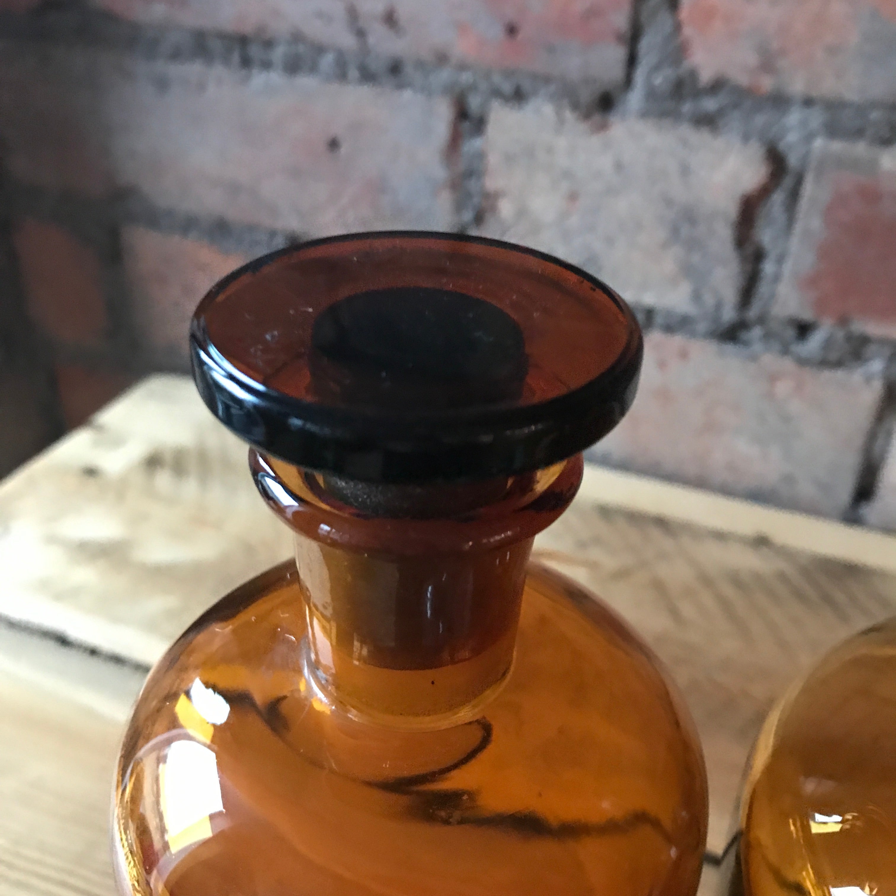 Trio of Vintage Apothecary Bottles