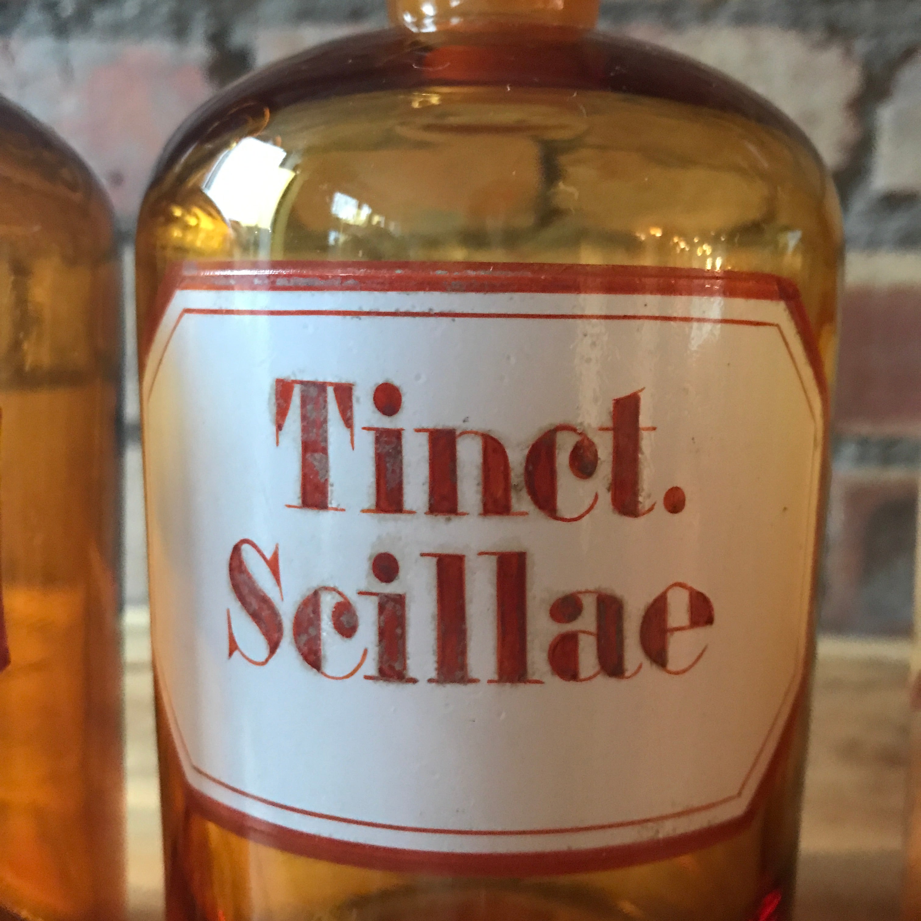Trio of Vintage Apothecary Bottles
