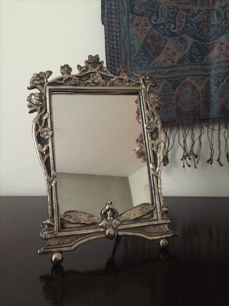 vintage silver dressing table A Dressing Table Set in Antique Silver