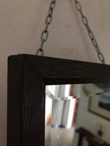 Small 1930s Wood-Framed Mirror