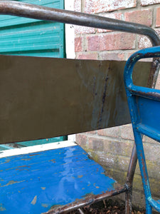 Pair of vintage metal stacking chairs - Mixed Blues