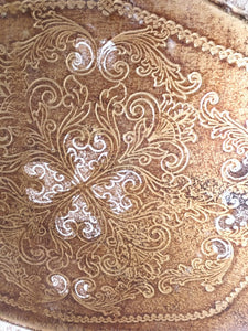 Florentine Vintage Wood Gilt Tray - White and Gold