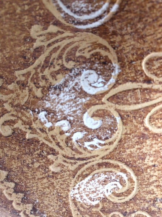Florentine Vintage Wood Gilt Tray - White and Gold