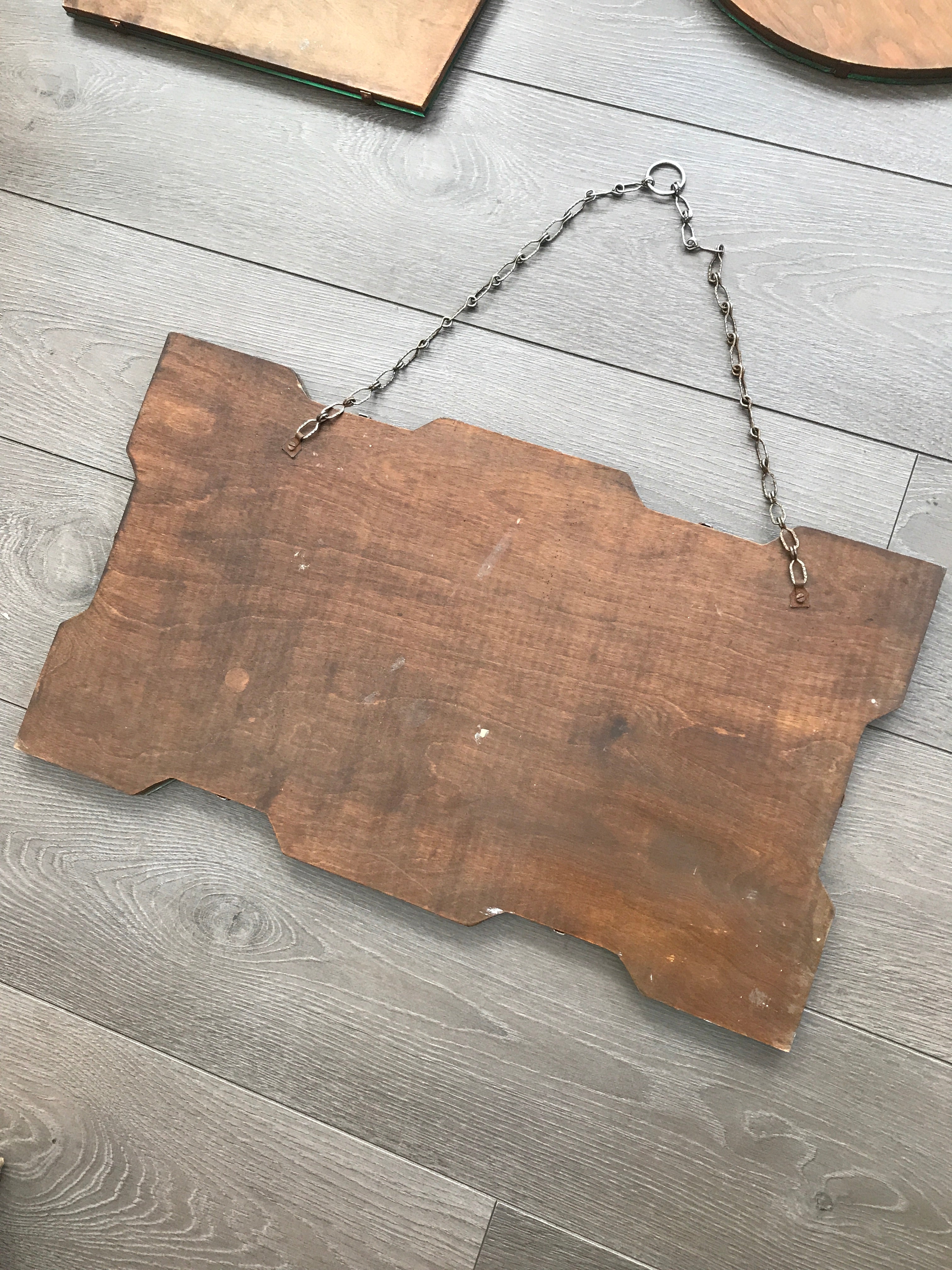 Long-Chained Scalloped Art Deco Mirror