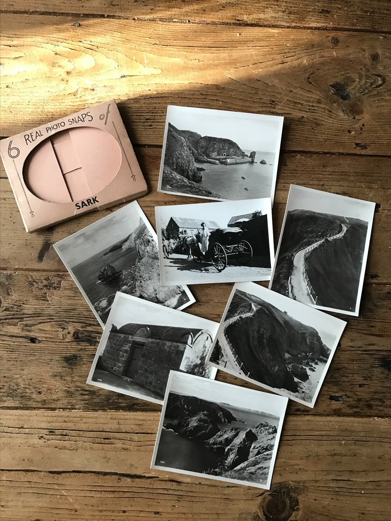 Set of vintage postcards of Sark, Channel Islands