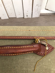 Vintage Green Canvas and Leather Suitcase