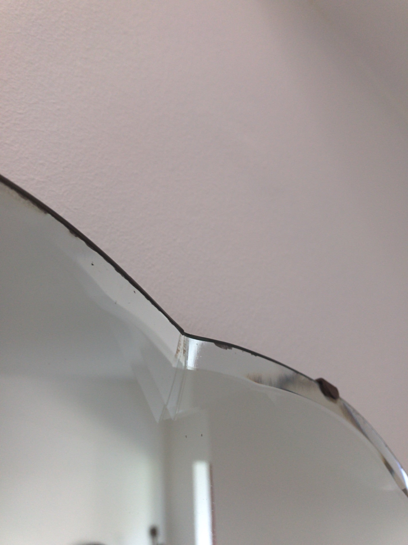 Vintage Art Deco Mirror with metal detail
