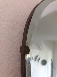 Vintage Art Deco Mirror with metal detail