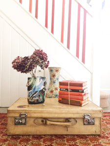 Vintage Cream Trunk suitcase