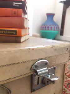 Vintage Cream Trunk suitcase