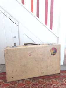 Vintage Cream Trunk suitcase