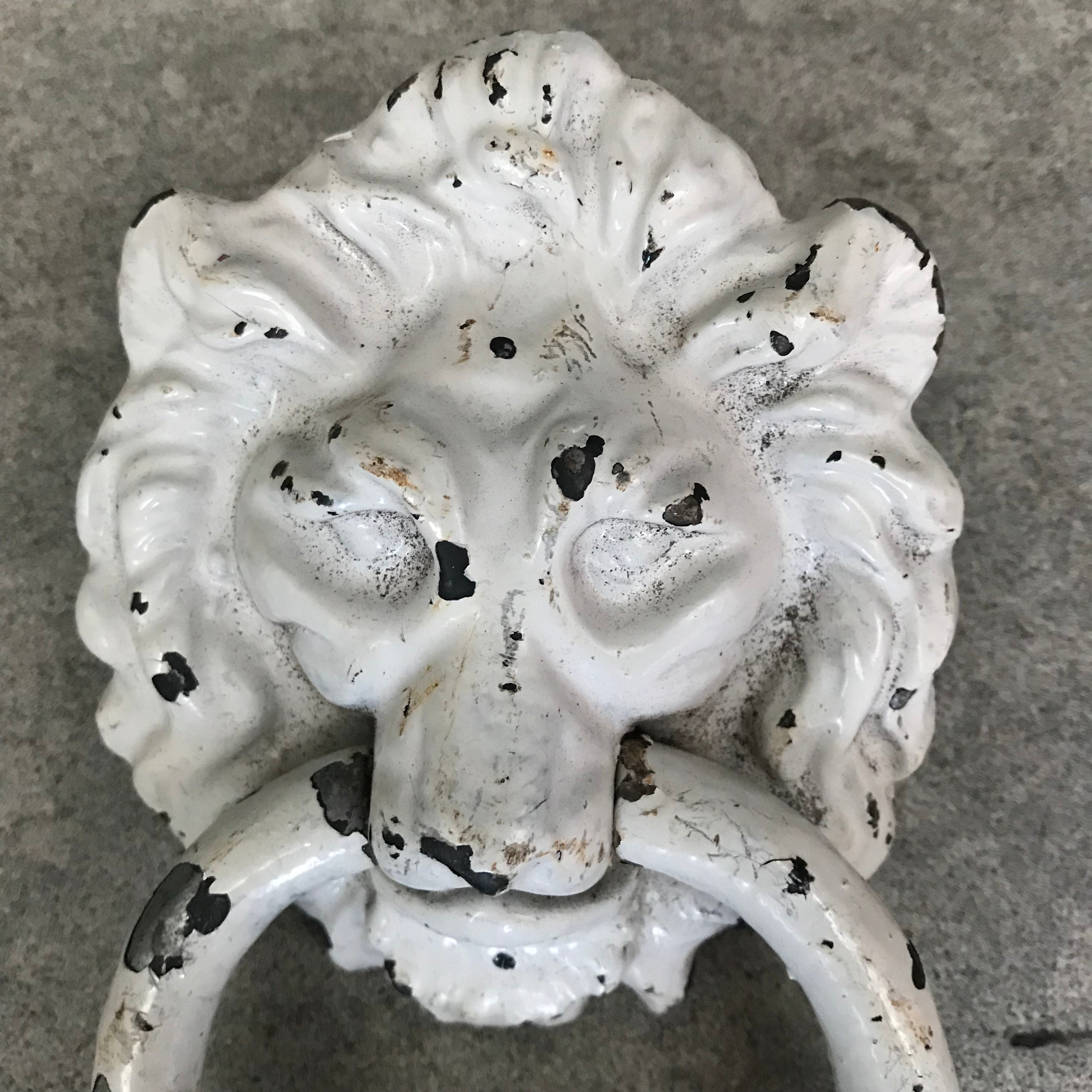Antique Cast Iron Lion Head Door Knocker