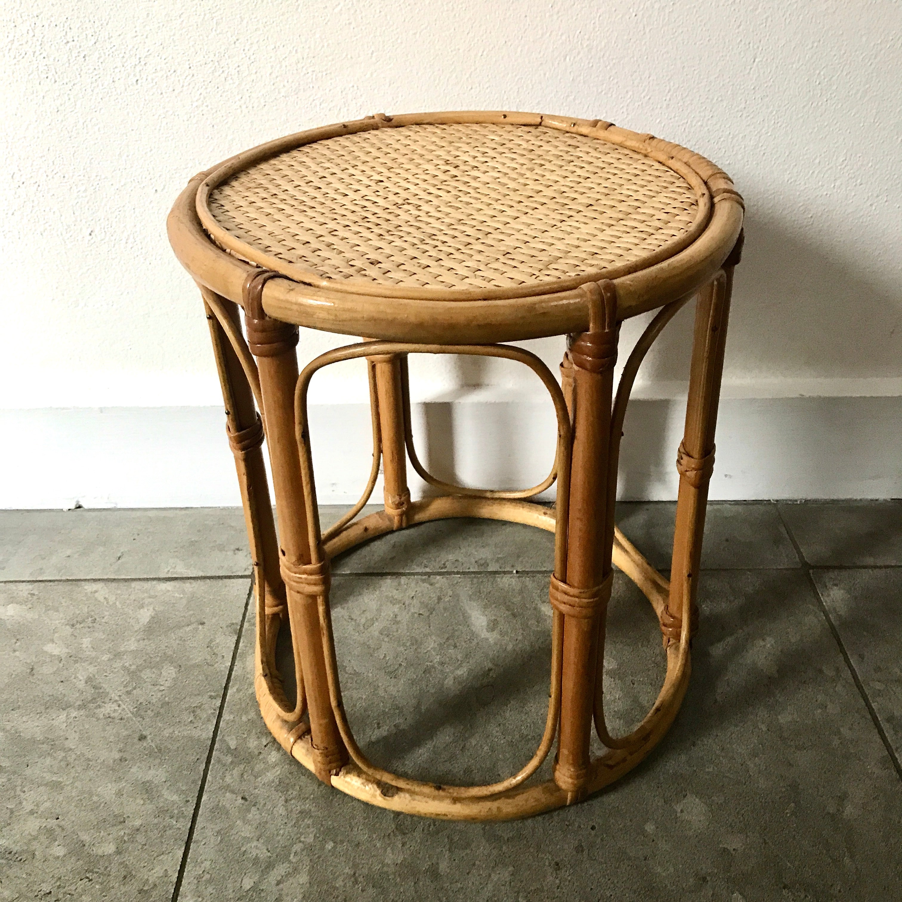 Teeny Rattan Sidetable