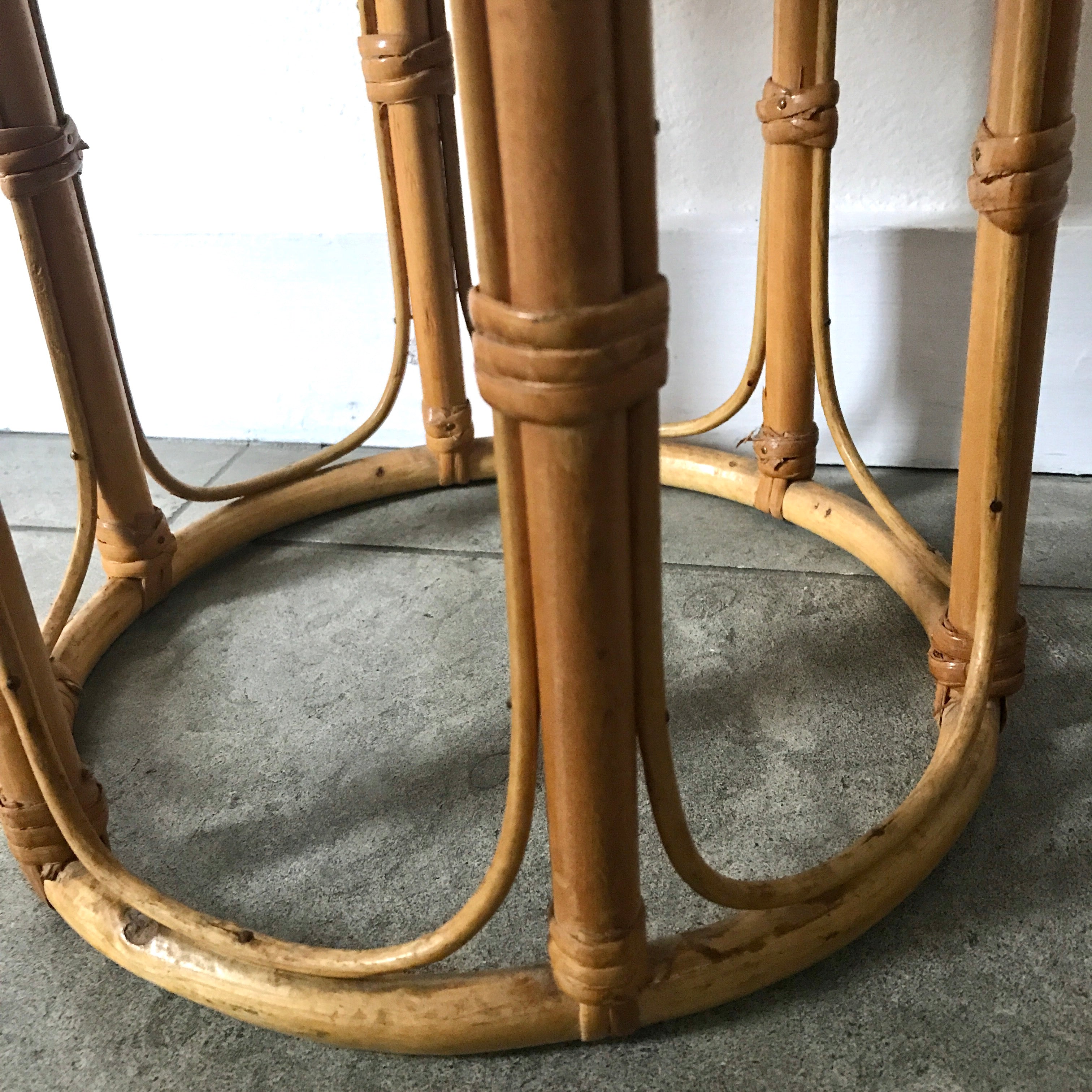 Teeny Rattan Sidetable