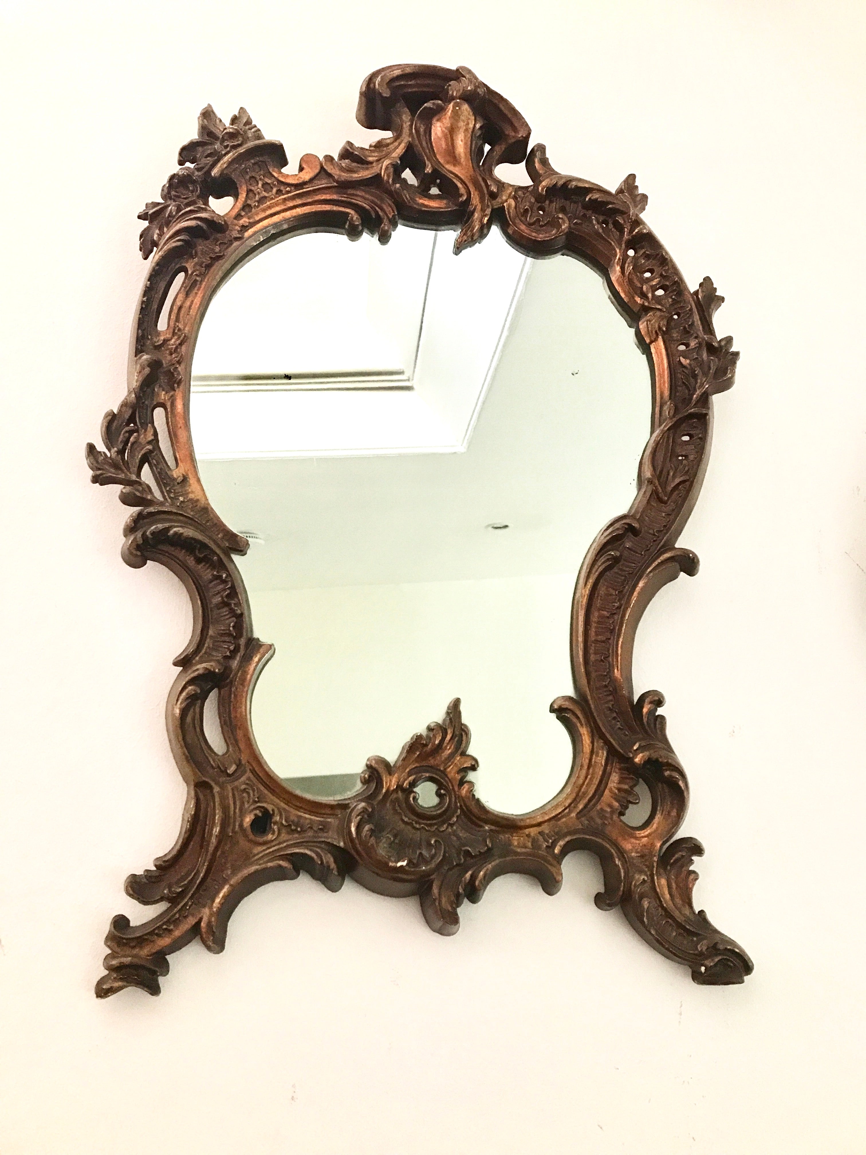 Vintage Giltwood Mirror in Rococo Style