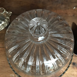Large French Vintage Glass Dome/Cloche with Plate