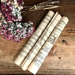 French Vintage Music Sheets  - Set of Three