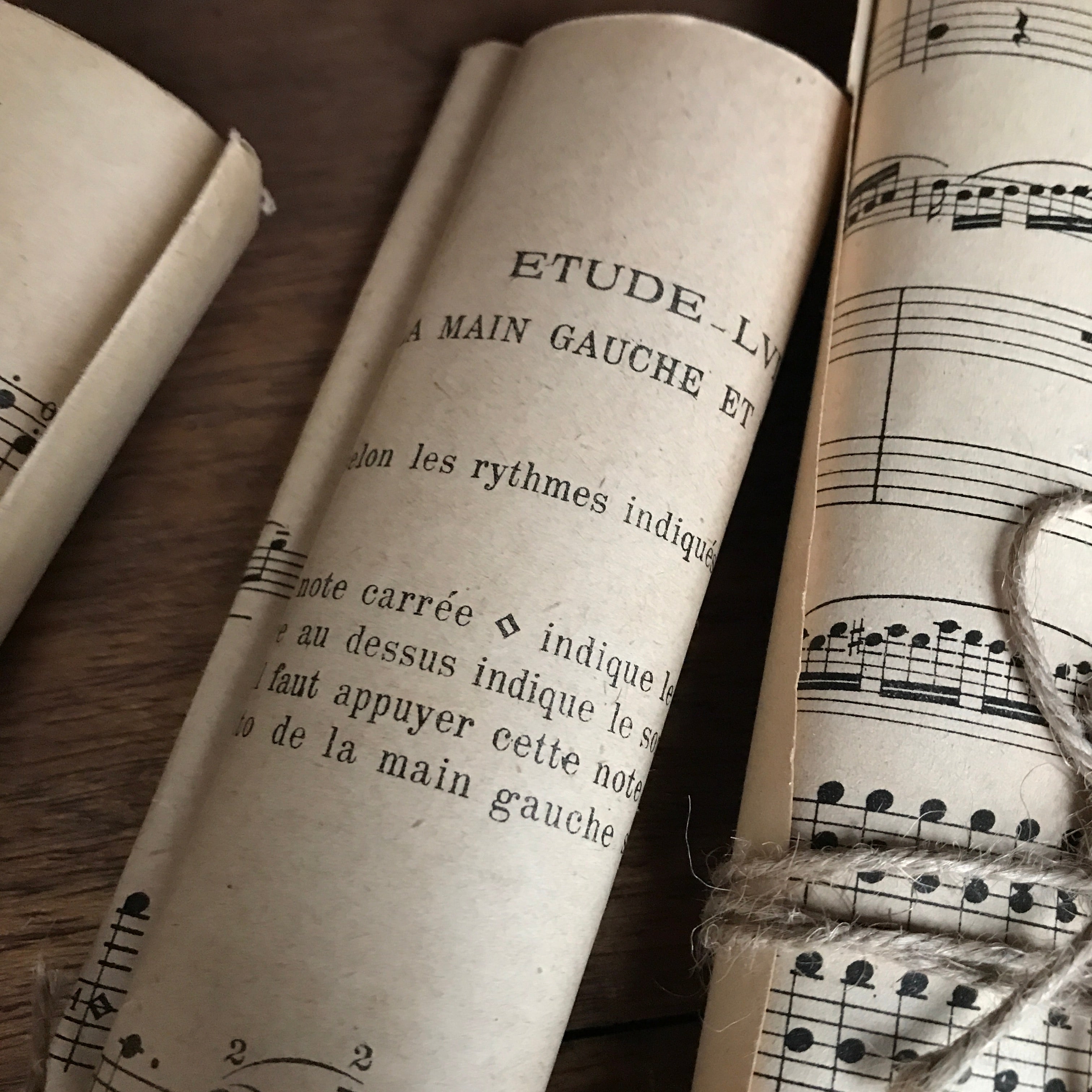 French Vintage Music Sheets  - Set of Three