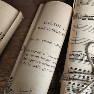 French Vintage Music Sheets  - Set of Three
