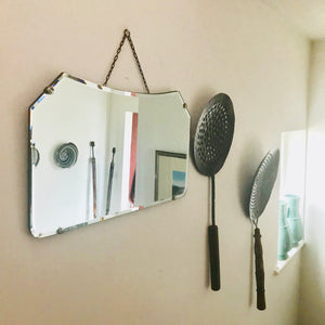 Art Deco Mirror with fan clasps
