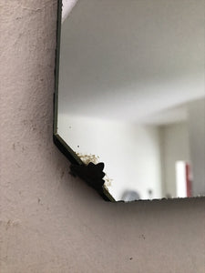 Teeny Vintage Art Deco Frameless Wall Mirror