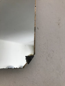 Teeny Vintage Art Deco Frameless Wall Mirror