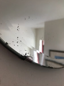 Small Art Deco Oval Frameless Wall Mirror