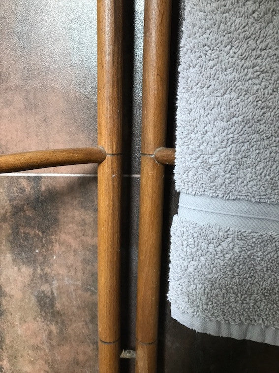 Vintage Wooden Towel Rack