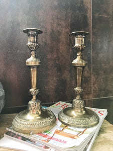 French Gilt Candlesticks